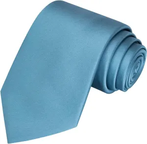 KissTies 63'' XL Tie Mens Extra Long Solid Satin Necktie For Big And Tall Men