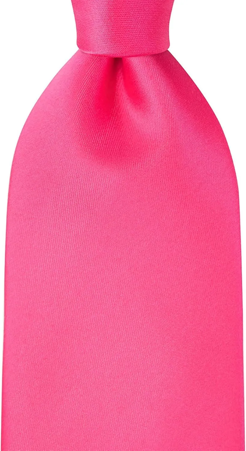 KissTies 63'' XL Tie Mens Extra Long Solid Satin Necktie For Big And Tall Men