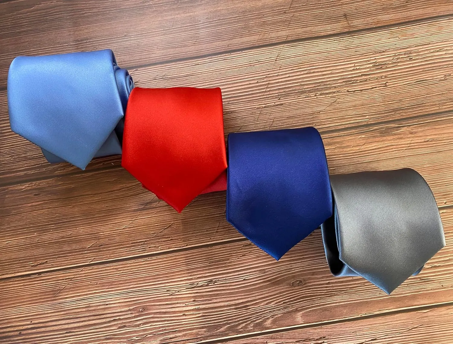 KissTies 63'' XL Tie Mens Extra Long Solid Satin Necktie For Big And Tall Men