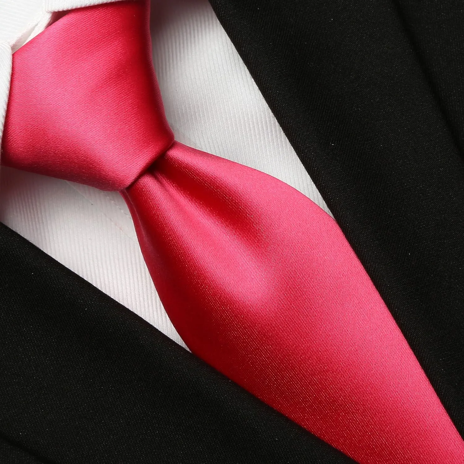 KissTies 63'' XL Tie Mens Extra Long Solid Satin Necktie For Big And Tall Men
