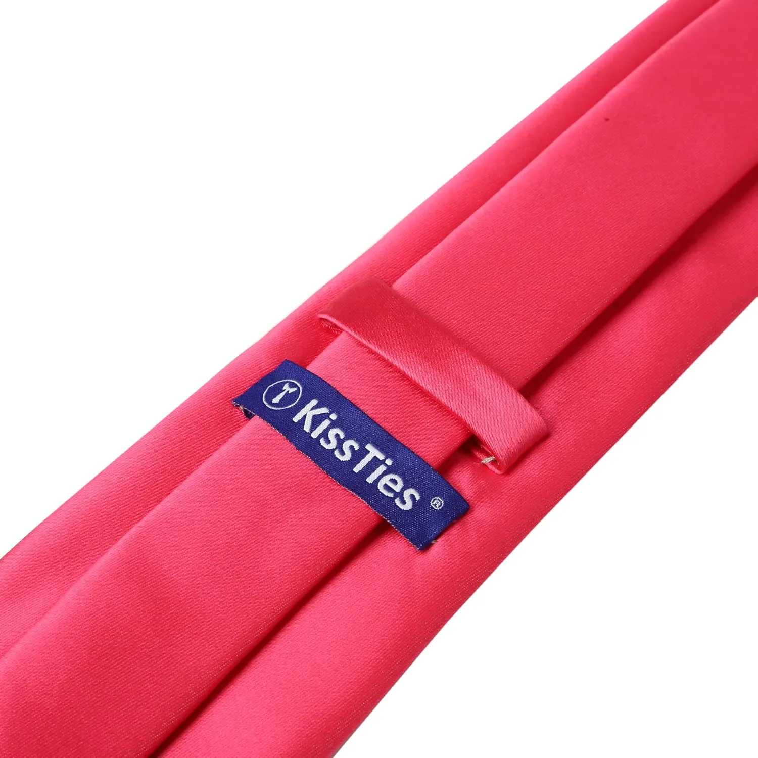 KissTies 63'' XL Tie Mens Extra Long Solid Satin Necktie For Big And Tall Men