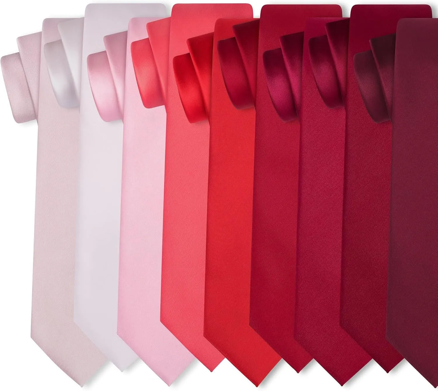 KissTies 63'' XL Tie Mens Extra Long Solid Satin Necktie For Big And Tall Men
