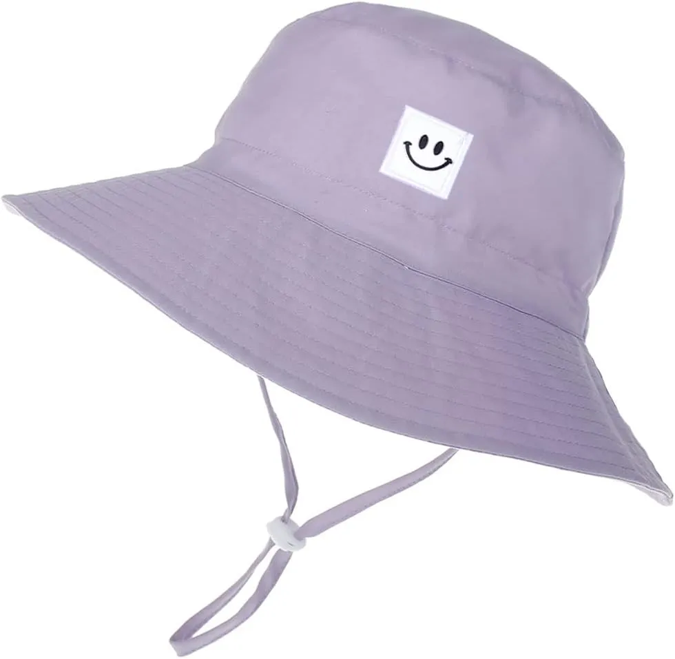 MaxNova Baby Sun Hat Smile Face UPF 50  Toddler Bucket Hat for Boys Girls 0-7 Years