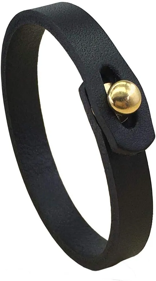 Mens Genuine Leather Bracelet - Handmade Adjustable Leather Cuff Bracelet punk Style leather wrap Wristband for Men