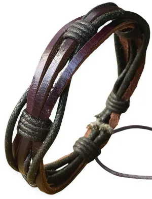 Mens Leather Bracelet Braided Brown Rustic Gift For Dad Fathers Day Cuff Wrist Band Rope Bracelet for Guys