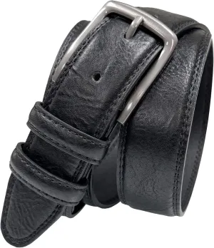 Men's Vegan Faux Leather Belt Classic Work Business Dress Belt 1-3/8"(35mm) wide