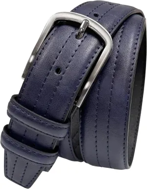 Men's Vegan Faux Leather Belt Classic Work Business Dress Belt 1-3/8"(35mm) wide
