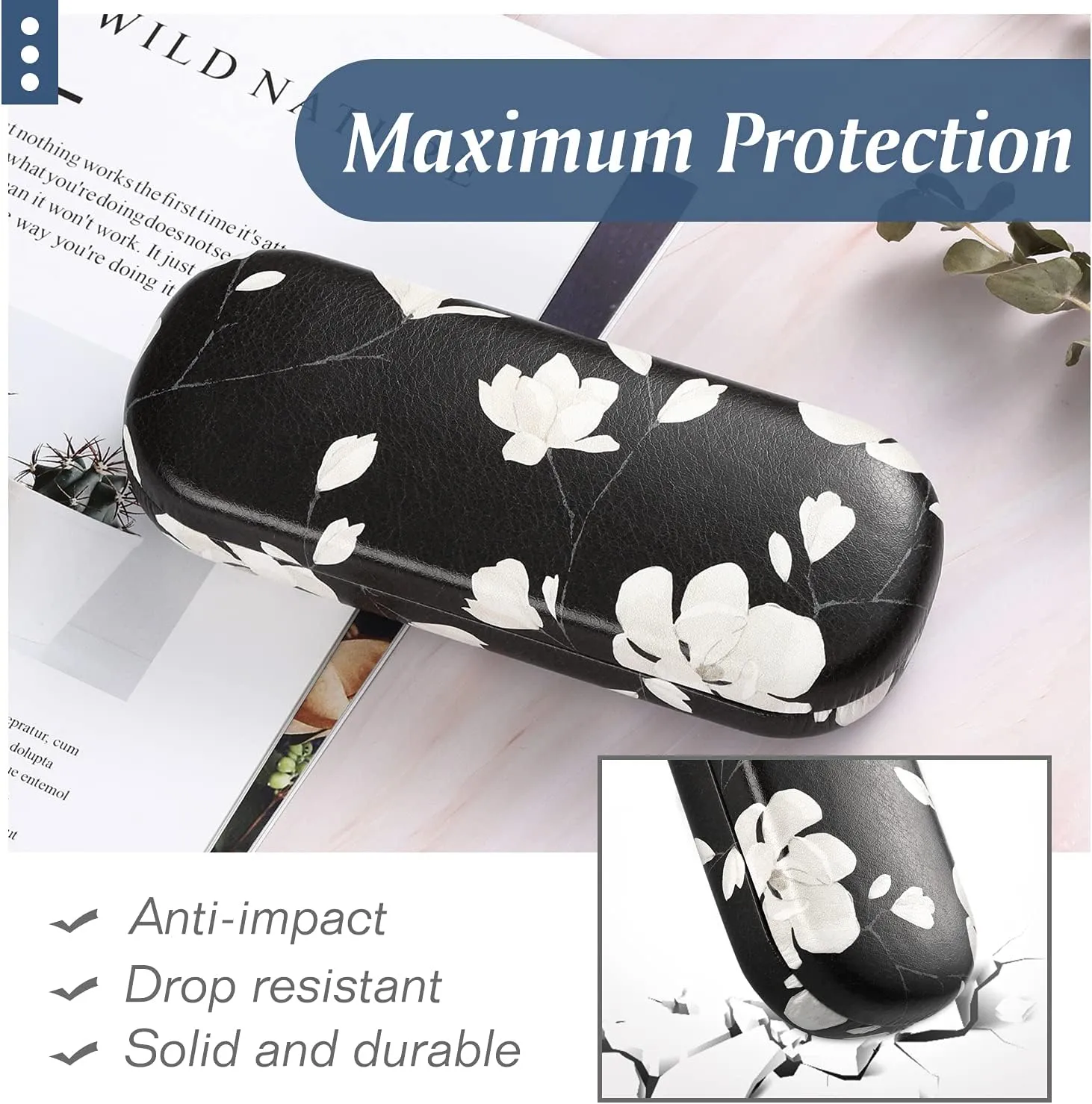 MoKo Hard Glasses Case, Sunglasses Case Eyeglass Case