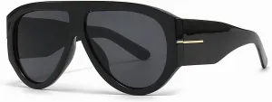 OSAGAMA Trendy Retro Oversized Aviator Sunglasses for Women Men 70s Luxury Designer Thick Classic Sun Glasses