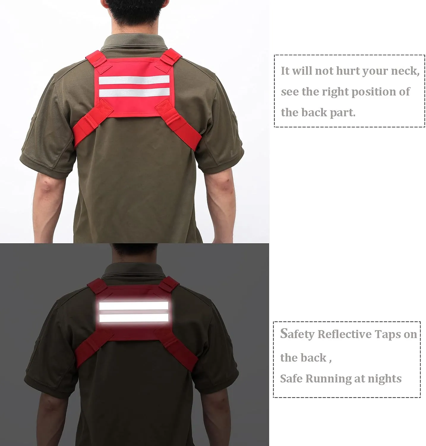 Outdoor Sports Utility Chest PackTactical EDC Chest Bag For Men, Lightweight Conceal Chest Pouch Holster, Chest Rig Vest With Built-In Phone Holder For Workouts, Cycling & Hiking (Red)