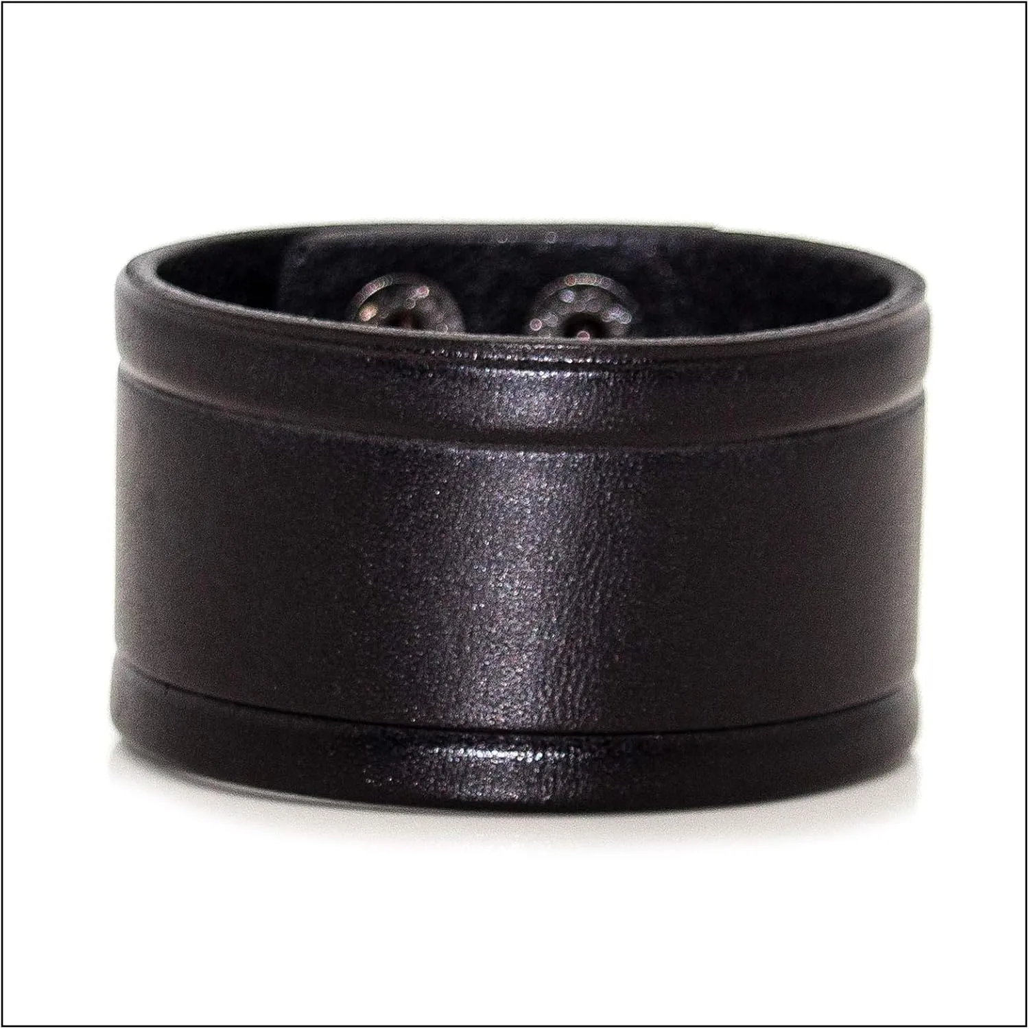 Punk Alloy Buckle Bracelet Wide Leather Wristband Cuff Bracelet