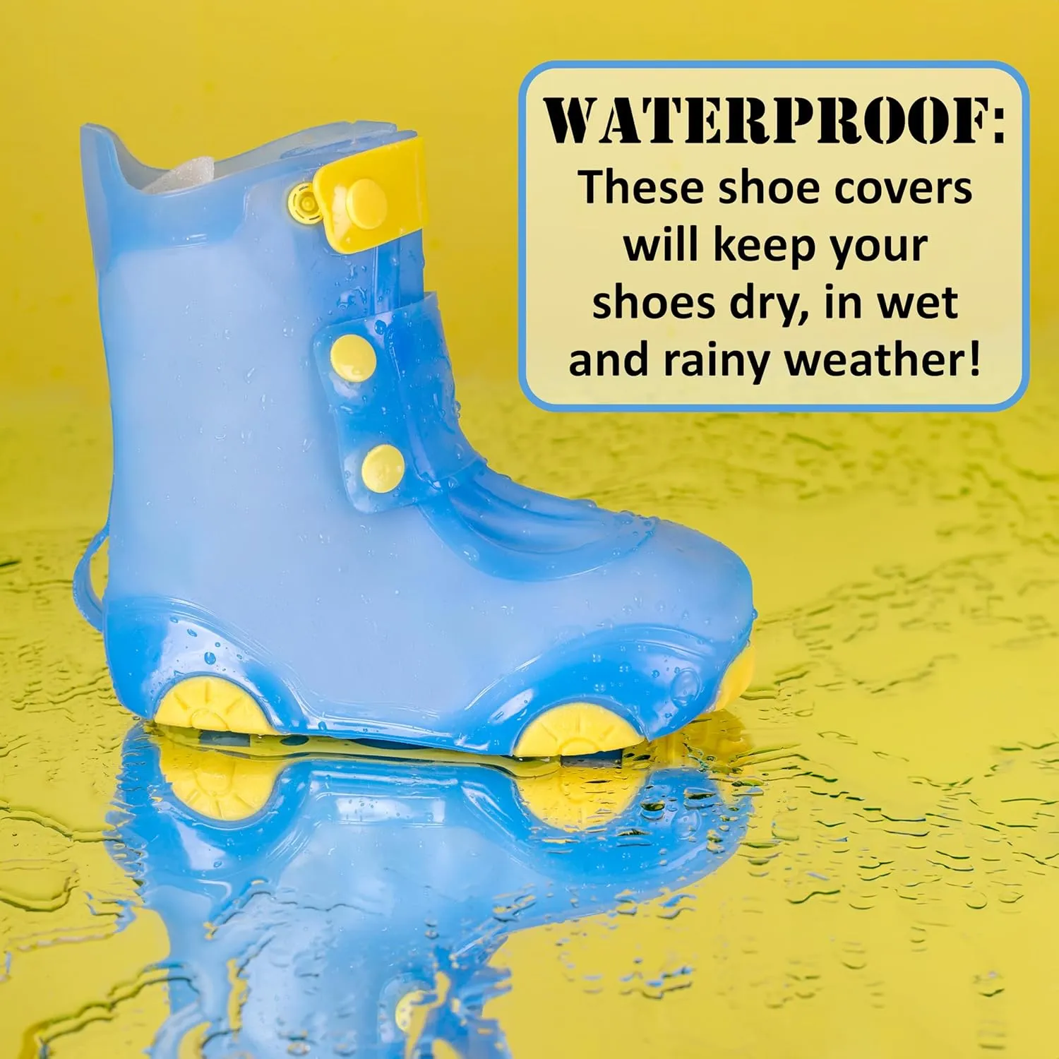 Rain Shoe Covers Kids Waterproof Shoe Cover for Boys Girls Reusable Galoshes Overshoes