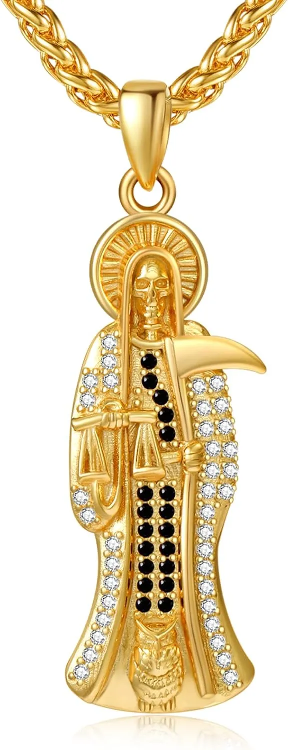 Saint Jude Necklace 925 Sterling Silver St Jude Necklace for Men Women Gold st jude medal Catholic Religious Jewelry Gifts