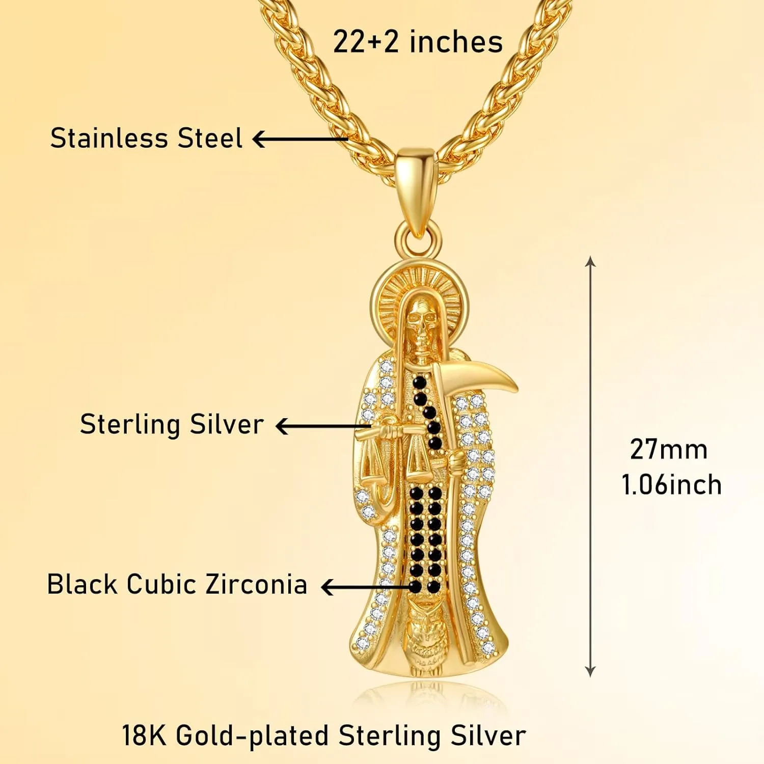 Saint Jude Necklace 925 Sterling Silver St Jude Necklace for Men Women Gold st jude medal Catholic Religious Jewelry Gifts