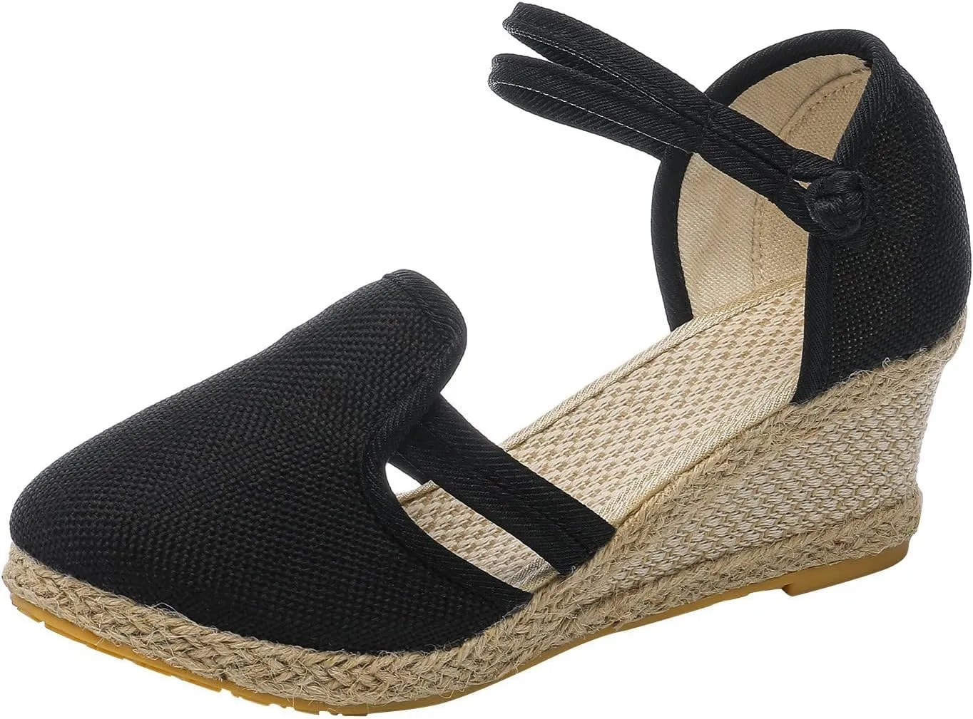 Sandals for Women Dressy Summer Women's Ankle Strap Closed Toe Espadrille Wedge Sandals Adjustable Ankle Strap Wedges Casual & Dressy Summer Shoes