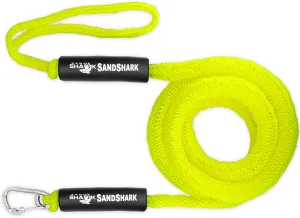SandShark Premium Anchor Bungee Dock Line. Boat Accessories Anchor Line Absorbs Shock to Anchors and Docks w/Stainless Steel Clip - Neon Green - 7-14ft