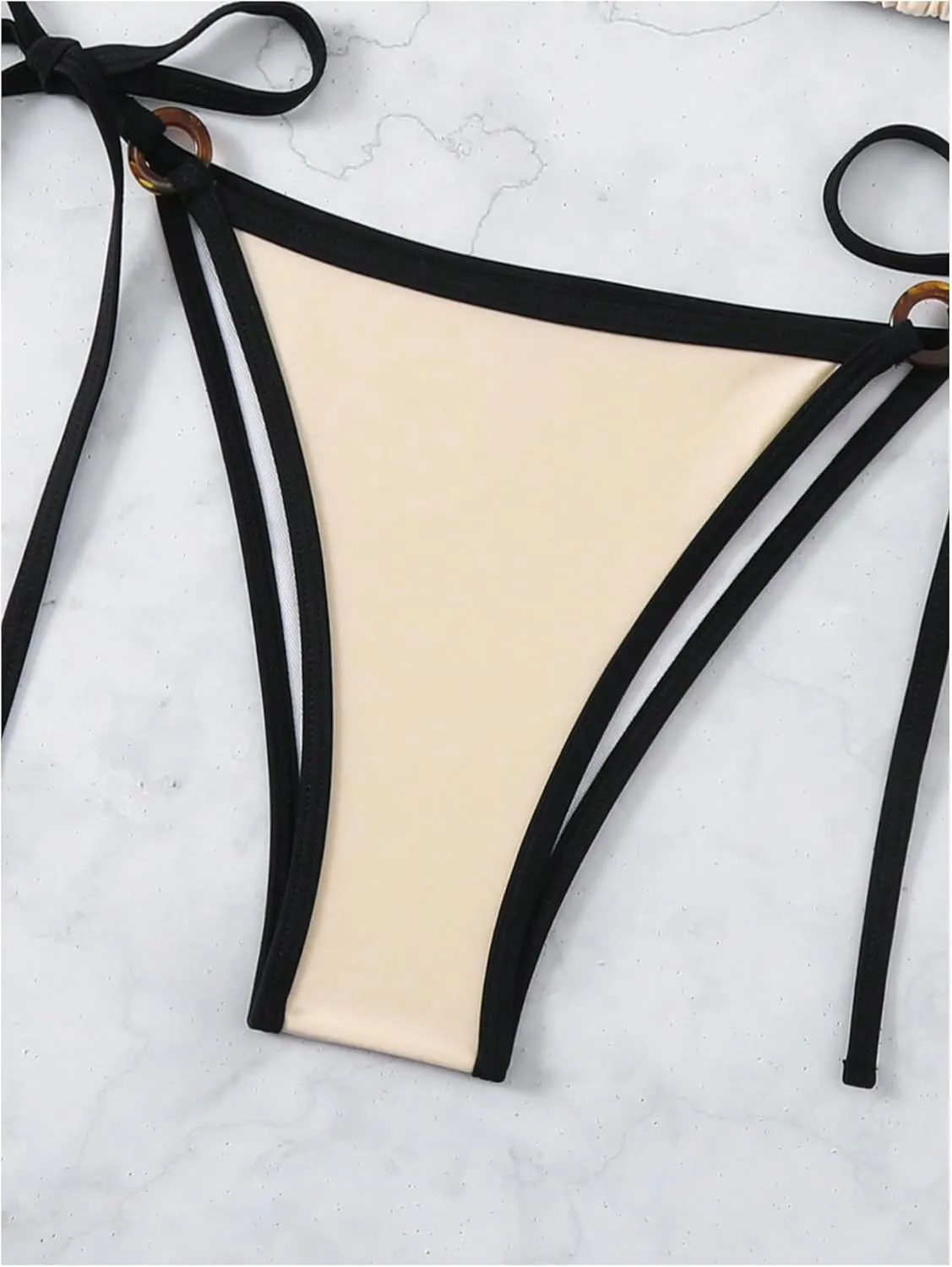 SHENHE Women's Sexy Bikini Sets Ring Triangle Tie Bathing Suits 2 Piece Swimsuits