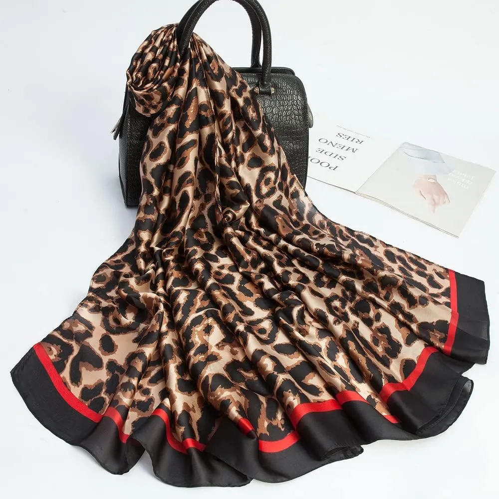 Silk Feeling Scarf Large Headscarf Fashion Sunscreen Hair Wraps Soft Neck Scarves for Women