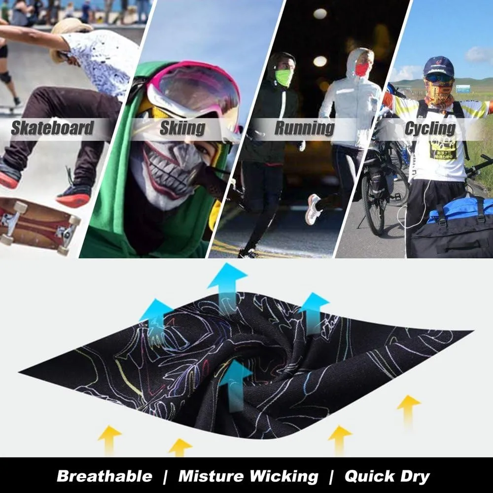 Skull Full ski Mask, 3D Balaclava, UV Sun Protection,Motorcycle/Ski/Scarf/Cycling/Fishing for Men