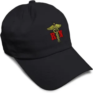 Soft Baseball Cap Rn Logo Embroidery Nurse Rn Twill Cotton Chaplain Cross Dad Hats for Men & Women