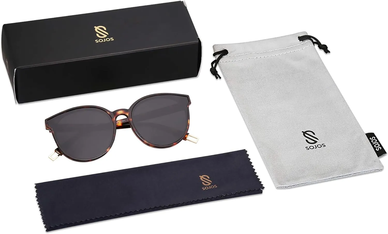 SOJOS Oversized Round Sunglasses for Women and Men