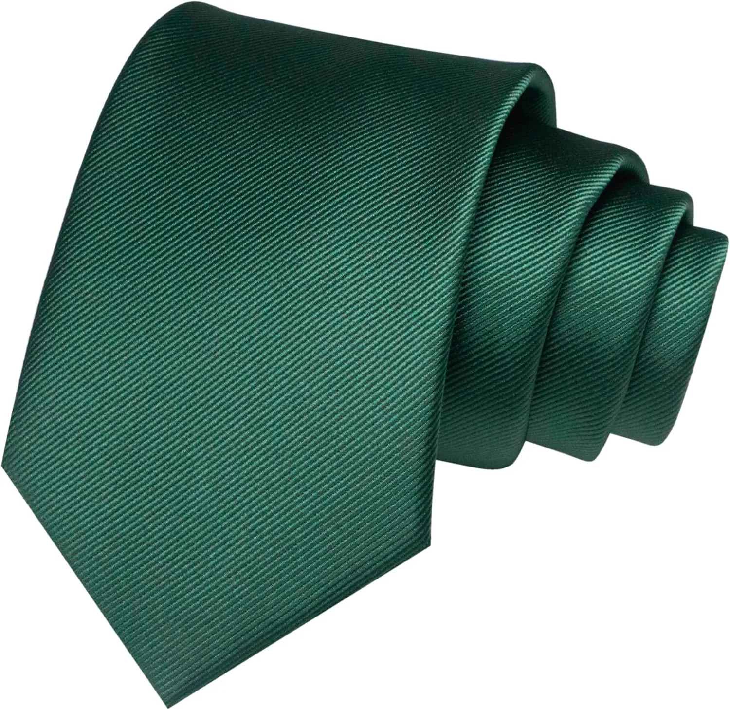 Solid Color Formal Necktie and Pocket Square Tie Clip Sets for Men
