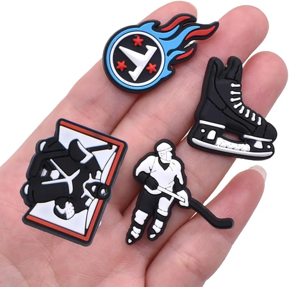Sports Ball Charms for Clog Shoe, Baseball Basketball Soccer Football Softball Volleyball Shoe Bracelet Wristband Party Gifts