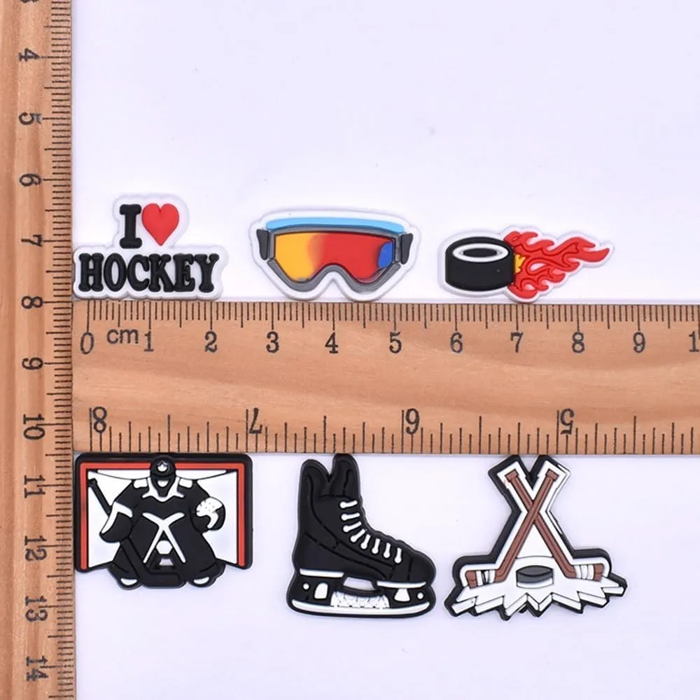 Sports Ball Charms for Clog Shoe, Baseball Basketball Soccer Football Softball Volleyball Shoe Bracelet Wristband Party Gifts