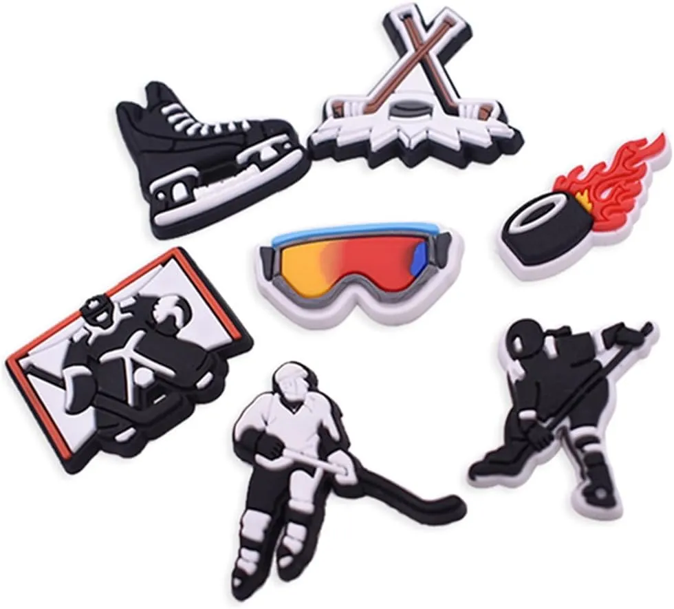 Sports Ball Charms for Clog Shoe, Baseball Basketball Soccer Football Softball Volleyball Shoe Bracelet Wristband Party Gifts
