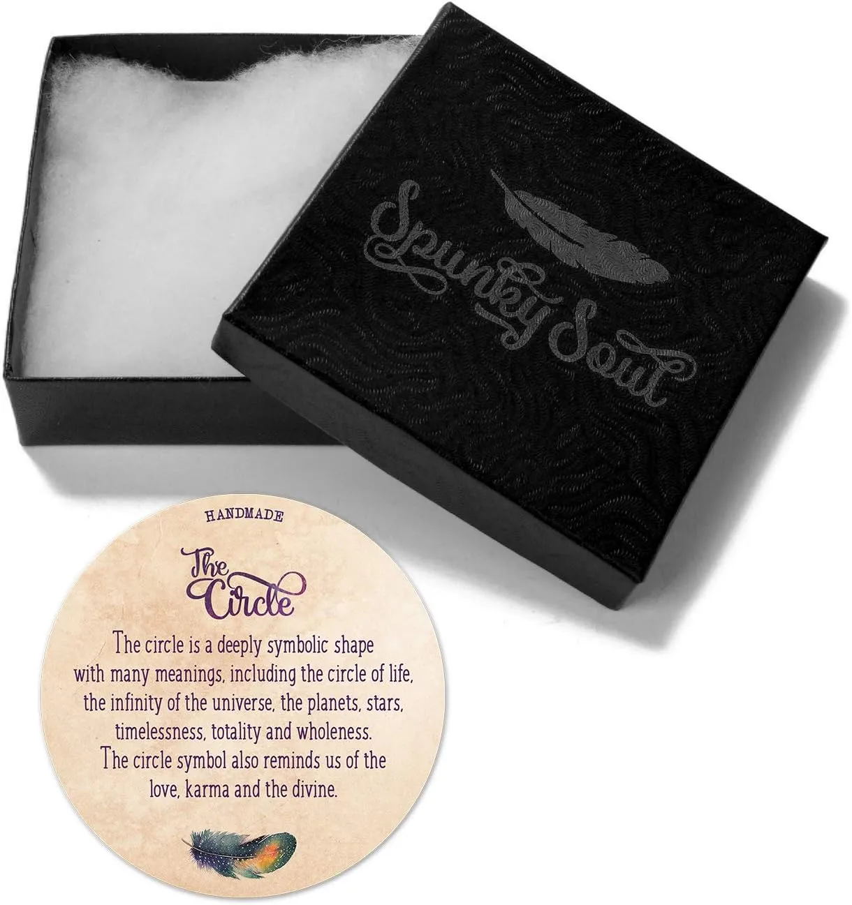 SPUNKYsoul 5 Wrap Leather Circle Bracelet - Adjustable Boho-Inspired Leather Bracelet for Women & Men, Unique Distressed Jewelry with Symbolic Circle, Ideal for Everyday Wear & Gifting