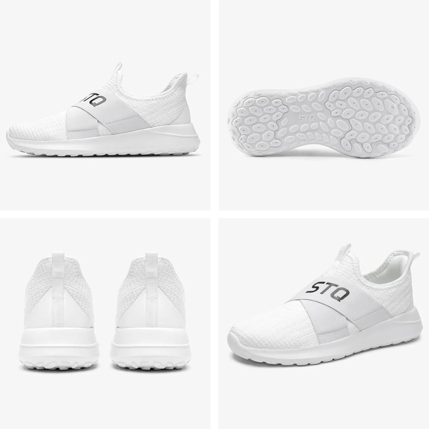 STQ Womens Slip On Sneakers Arch Support Walking Shoes Tennis Workout Gym Shoes