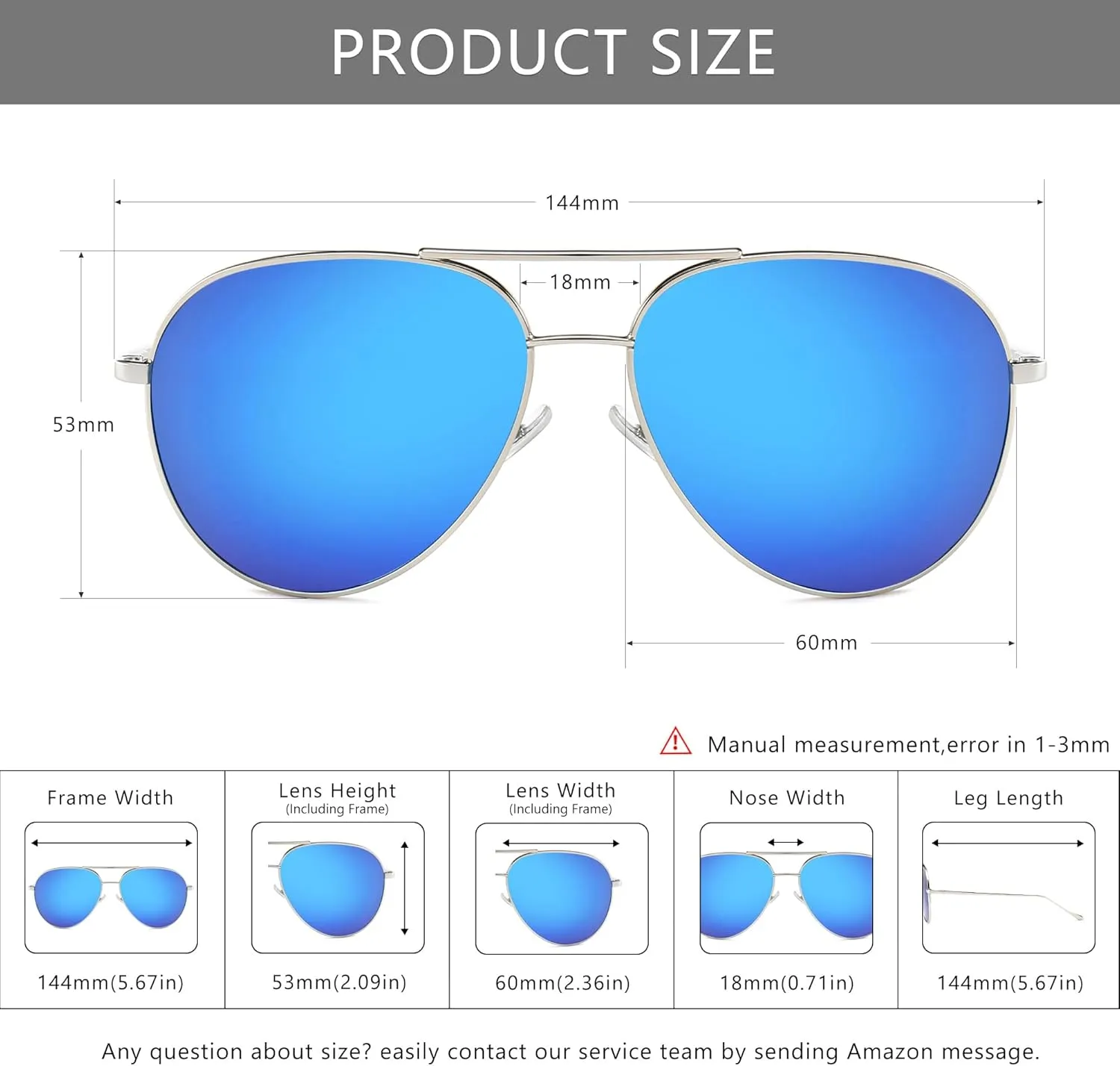 SUNGAIT Women's Lightweight Oversized Aviator Sunglasses - Mirrored Polarized Lens
