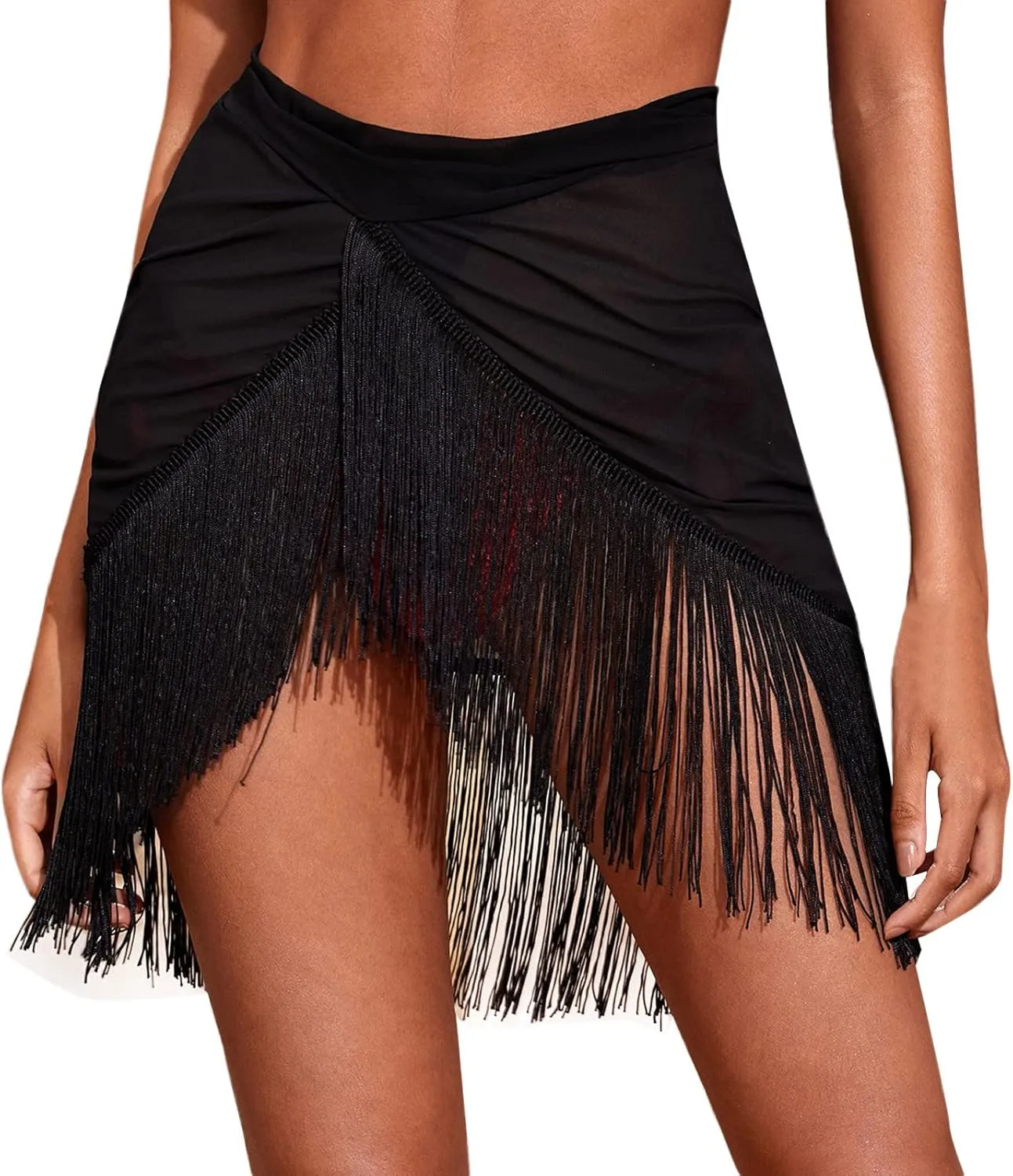 Swimsuit Coverup Skirt Breathable Soft Bathing Suit Bikini Wrap Skirts Women See Thru Classic Party Seaside