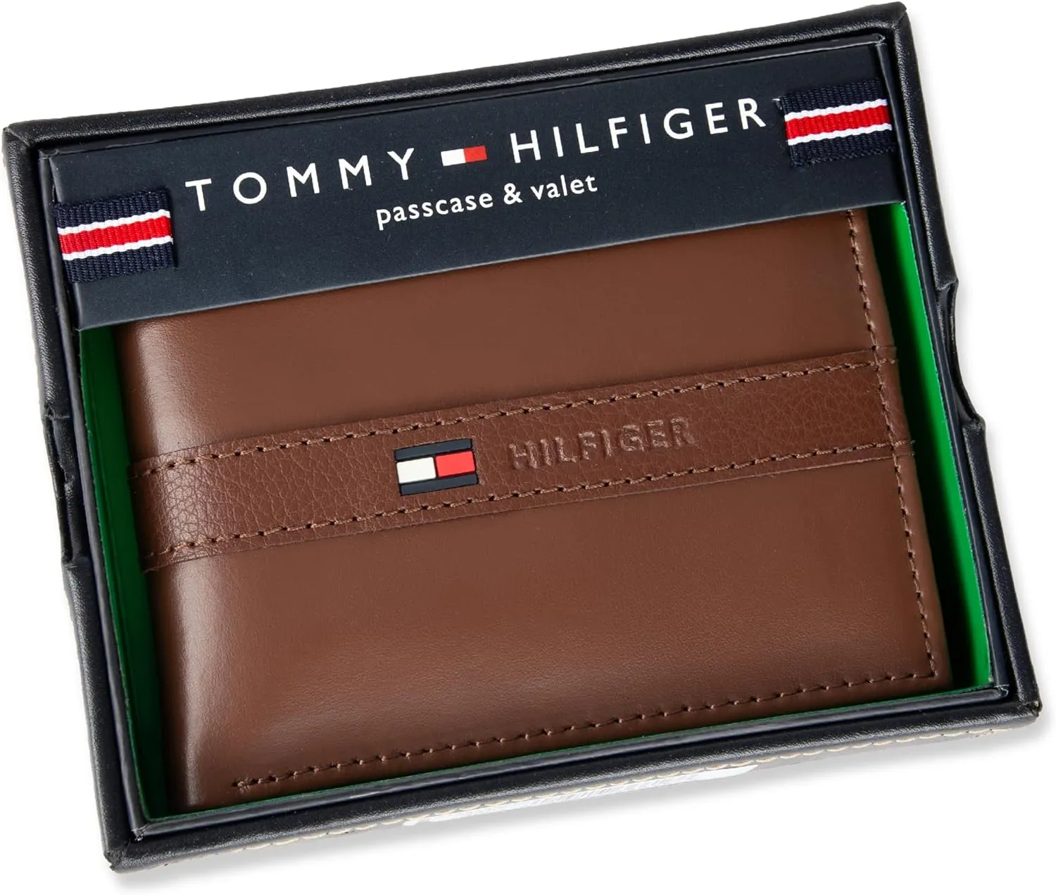Tommy Hilfiger Men's Classic Bifold Wallet with ID Window and Multiple Card Slots
