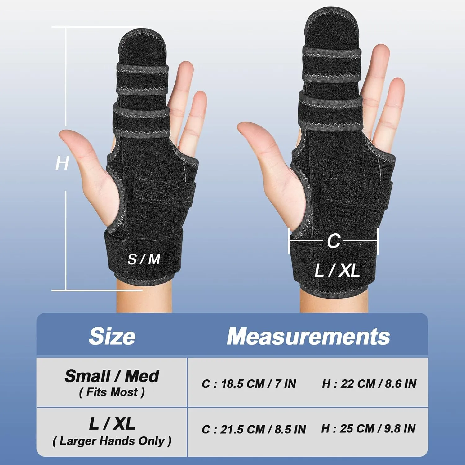 Trigger Finger Splint: Support the Middle, Index, little or Ring Finger, Hand Splint Brace-Treating Hand Fractures, Arthritis, Mallet Finger or Metacarpal Fractures (Right Hand)