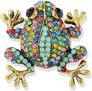 Vintage Crystal Frog Brooch Multicolored Rhinestone Frog Brooch Cute Metal Colored Diamond Animal Broochs Green Broochs Clothing Bag Hat Dress Jewelry for Men and Women