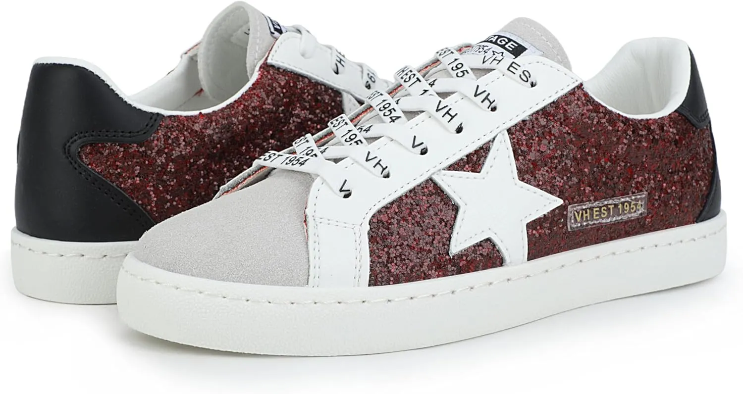 VINTAGE HAVANA Womens Fashion Sneakers | Casual Lace up Low Top Tennis Shoes | Cute Trendy Dressy Sneakers