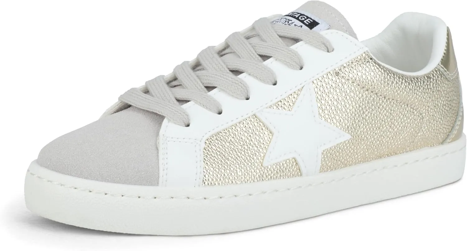 VINTAGE HAVANA Womens Fashion Sneakers | Casual Lace up Low Top Tennis Shoes | Cute Trendy Dressy Sneakers