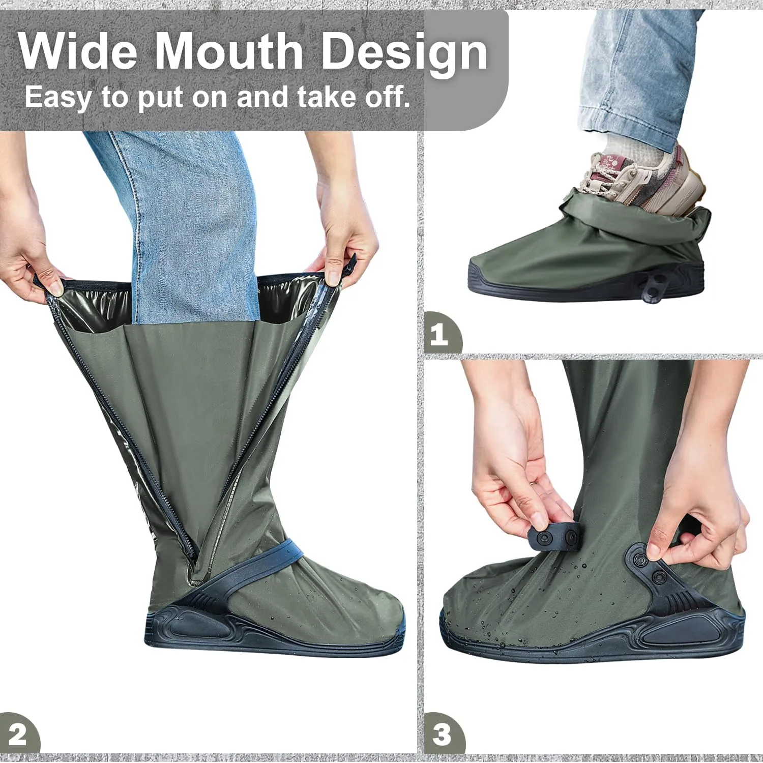 Waterproof Shoe Covers Rain Boot Cover for Men and Women