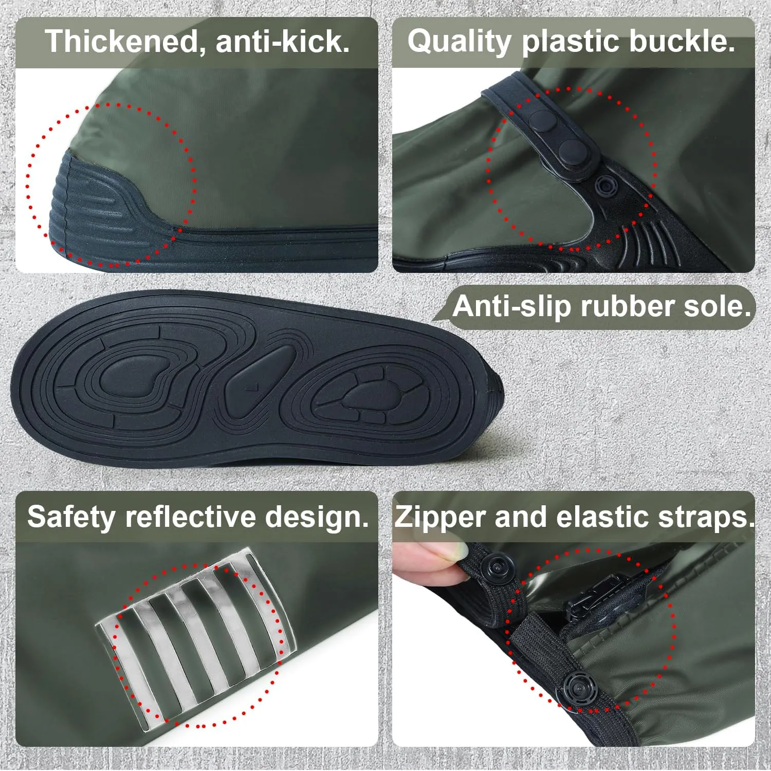 Waterproof Shoe Covers Rain Boot Cover for Men and Women