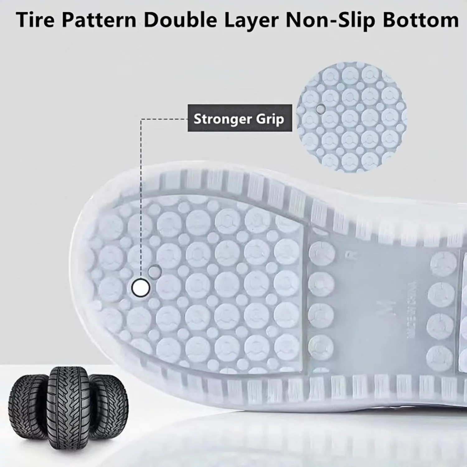 Waterproof Shoe Covers, Reusable Non Slip Rubber Rain Shoe Cover Cycling Shoe Protectors Outdoor with Non-Slip Sole,Women Men TPE Rubber Sole Overshoes Protectors for Cycling Camping Travel