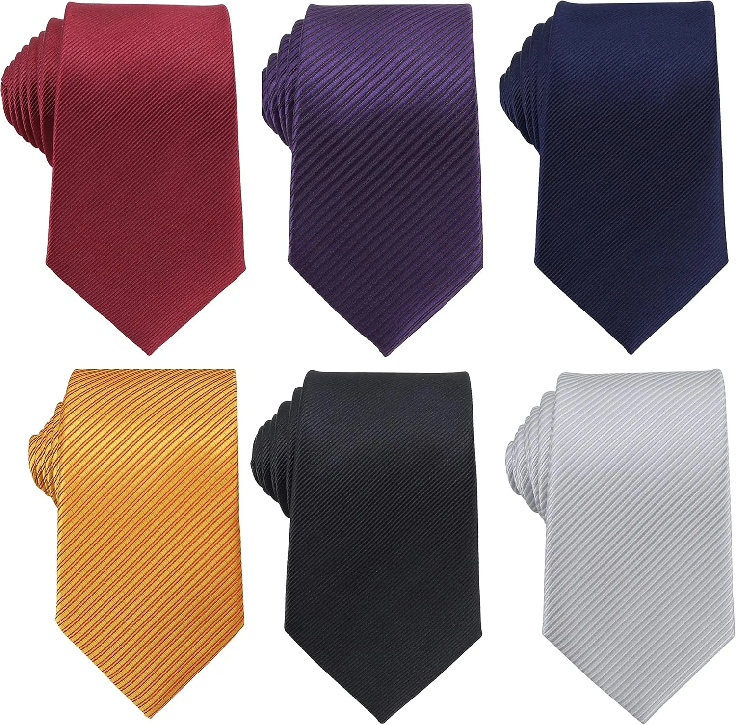 WeiShang Lot 6 PCS Classic Men's Silk Tie Necktie Woven JACQUARD Neck Ties