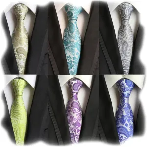 WeiShang Lot 6 PCS Classic Men's Silk Tie Necktie Woven JACQUARD Neck Ties