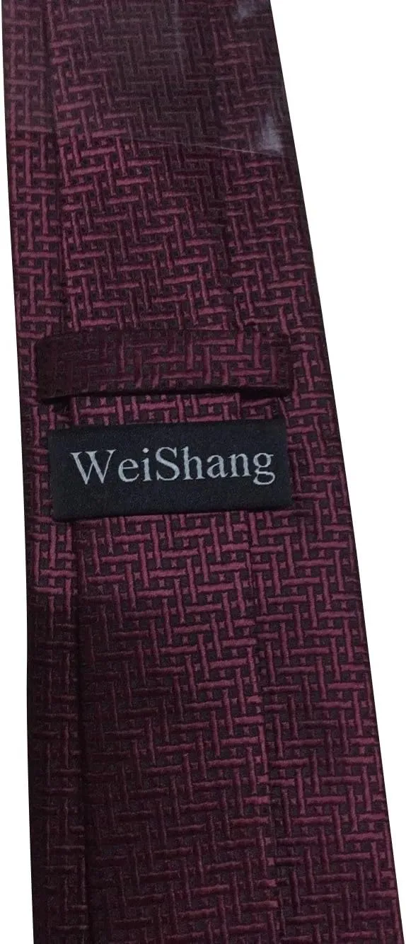 WeiShang Lot 6 PCS Classic Men's Silk Tie Necktie Woven JACQUARD Neck Ties