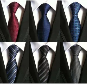 WeiShang Lot 6 PCS Classic Men's Silk Tie Necktie Woven JACQUARD Neck Ties