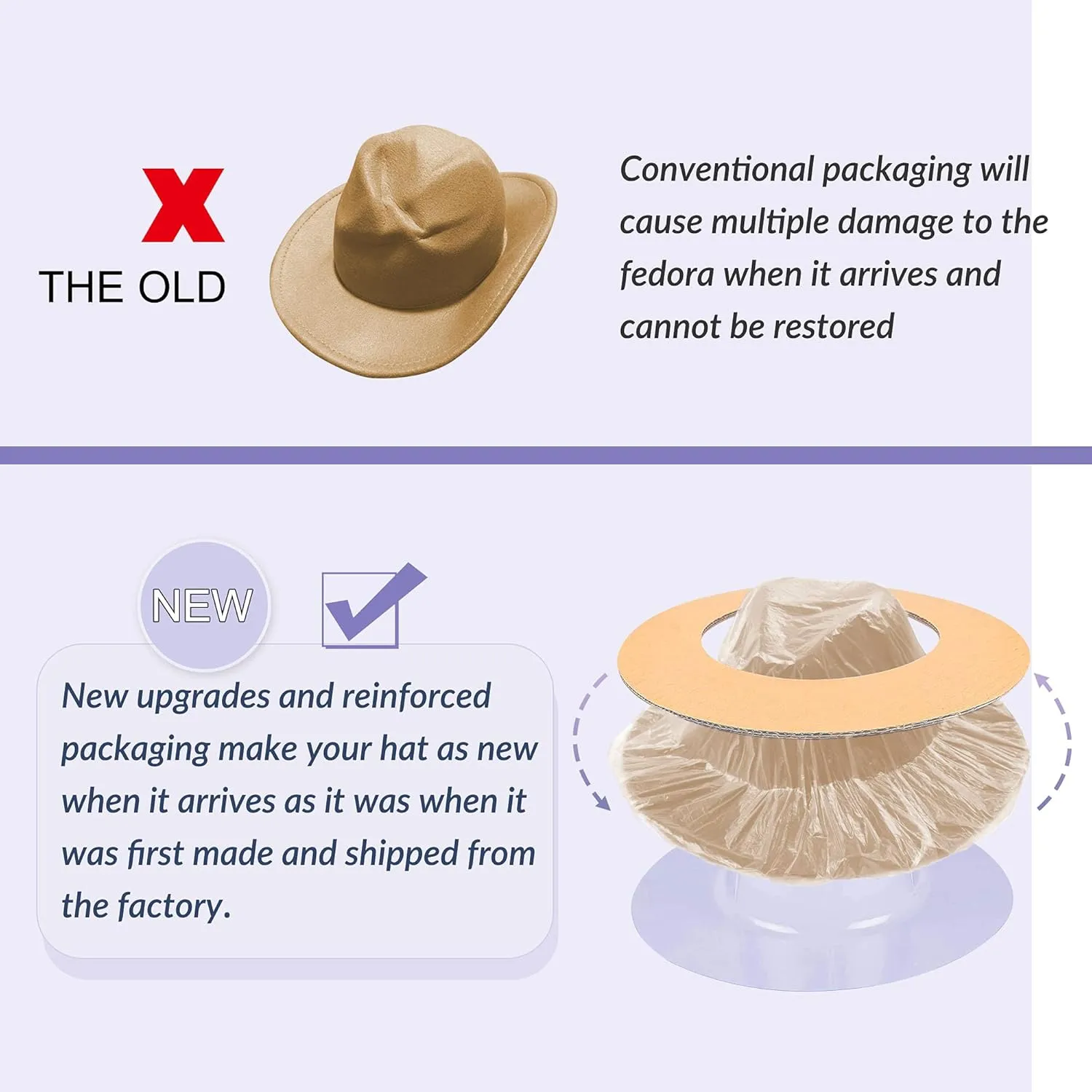 Wide Brim Fedora Hats for Women Men Two Tone Dress Hat Felt Panama Hat in Two Audlt Size