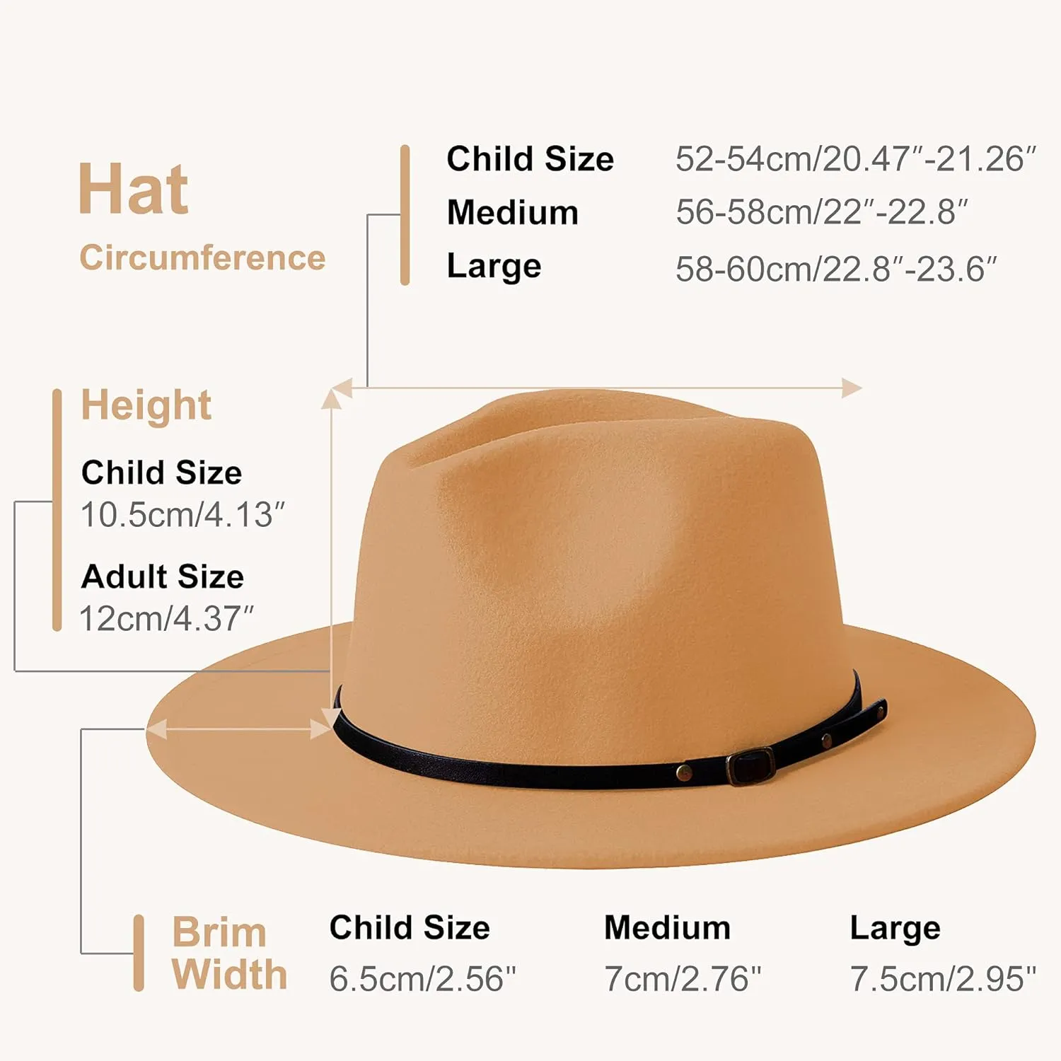 Wide Brim Fedora Hats for Women Men Two Tone Dress Hat Felt Panama Hat in Two Audlt Size