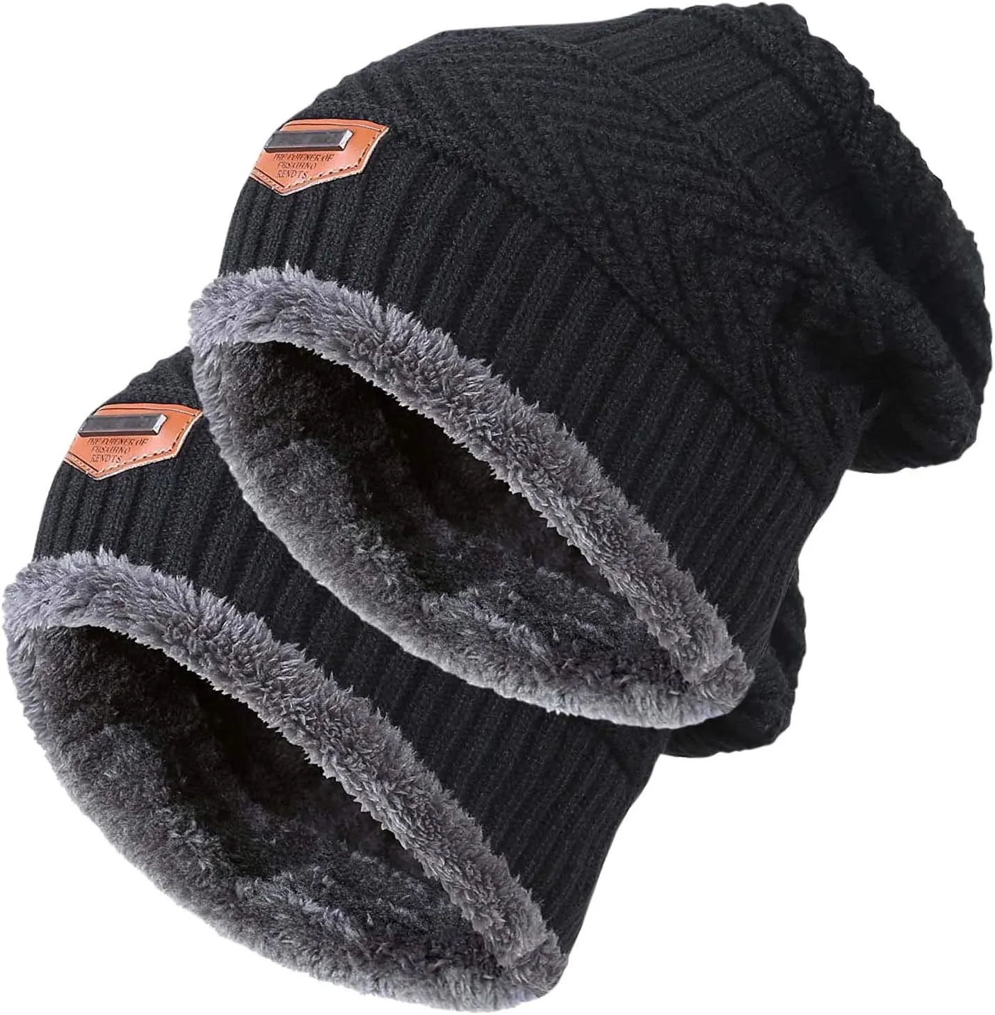 Winter Beanie Hat for Boys Girls (5-14 Years) Slouchy Beanie Windproof Warm Knit Kids Skull Cap