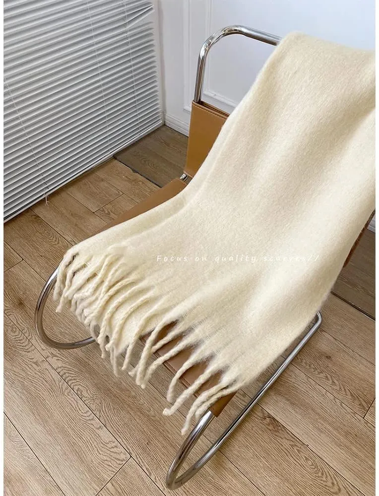 Women Cashmere Feel Scarf, Soft Warm Winter Scarf for Cold Weather, Christmas Blanket Scarves Pashmina Shawl Wrap