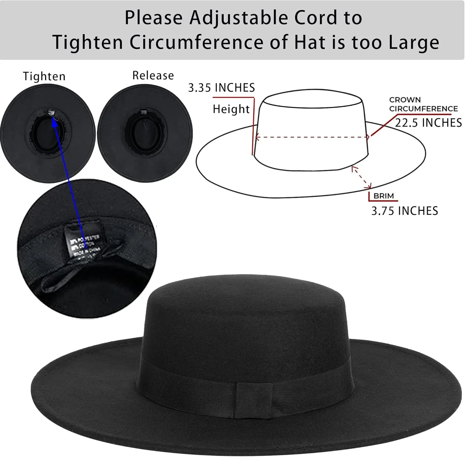 Women Fashion Felt Church Hats Classic British Style 9.5CM Wide Brim Top Fedora Hat Wedding Dress Up Jazz Cap